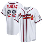 Custom Atlanta Braves 2026 All-Star Edition Stars & Stripes White Fotopoulosg Stadium Pick-A-Player Jersey