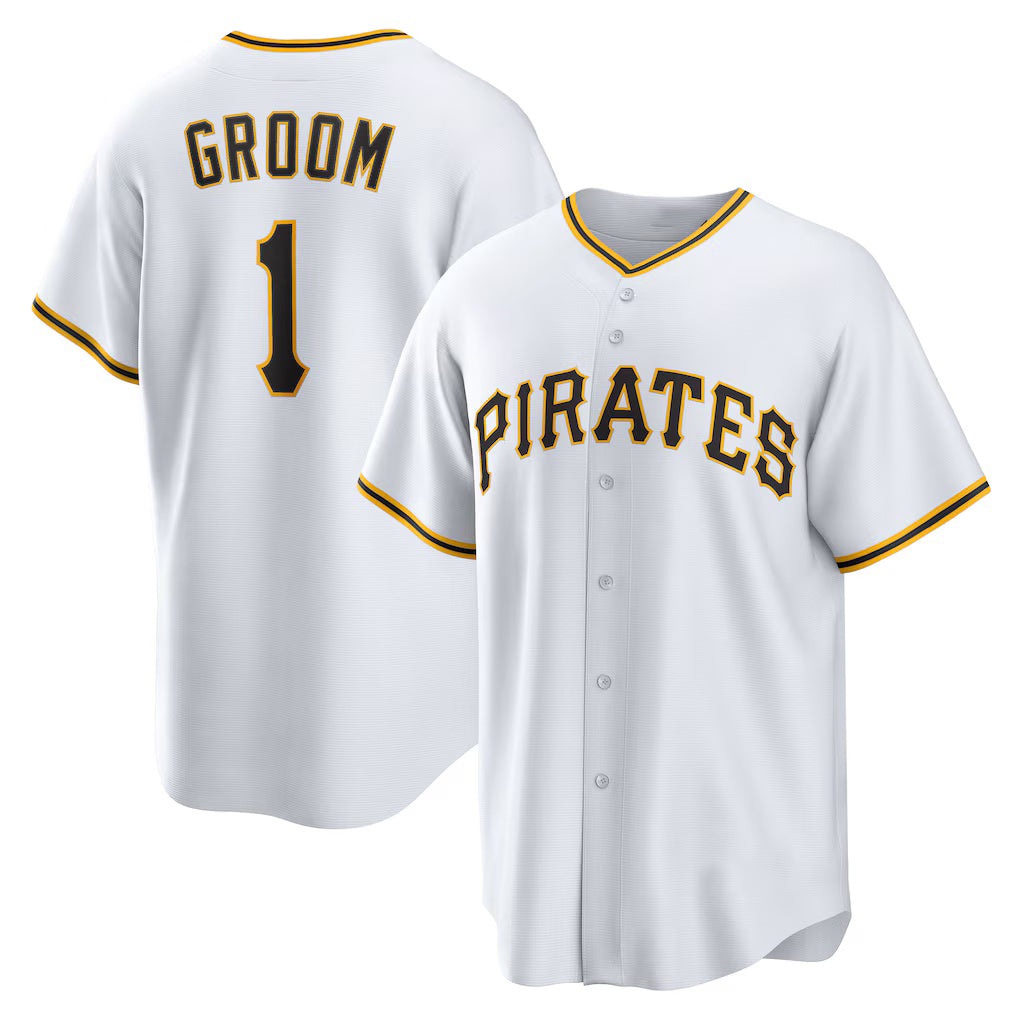 Pittsburgh Pirates #1 Groom Home White Fotopoulosg Replica Jersey