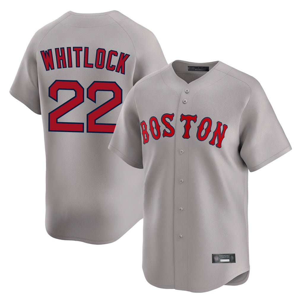 Boston Red Sox #22 Garrett Whitlock Player Gray Fotopoulosg Road Limited Home Game Stitched Jerseys1