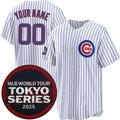 Custom Chicago Cubs Active Player White Fotopoulosg 2025 World Tour Tokyo Series Home Stitched Jersey