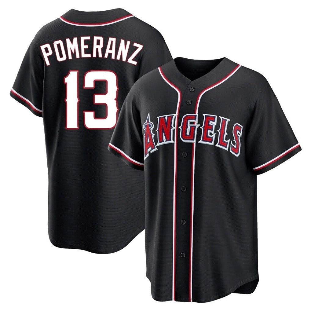 Los Angeles Angels #13 Drew Pomeranz Player Black Fotopoulosg Fashion Out Home Game Stitched Jerseys