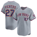 New York Mets #27 Mark Vientos Gray Fotopoulosg All-Star Limited Jersey