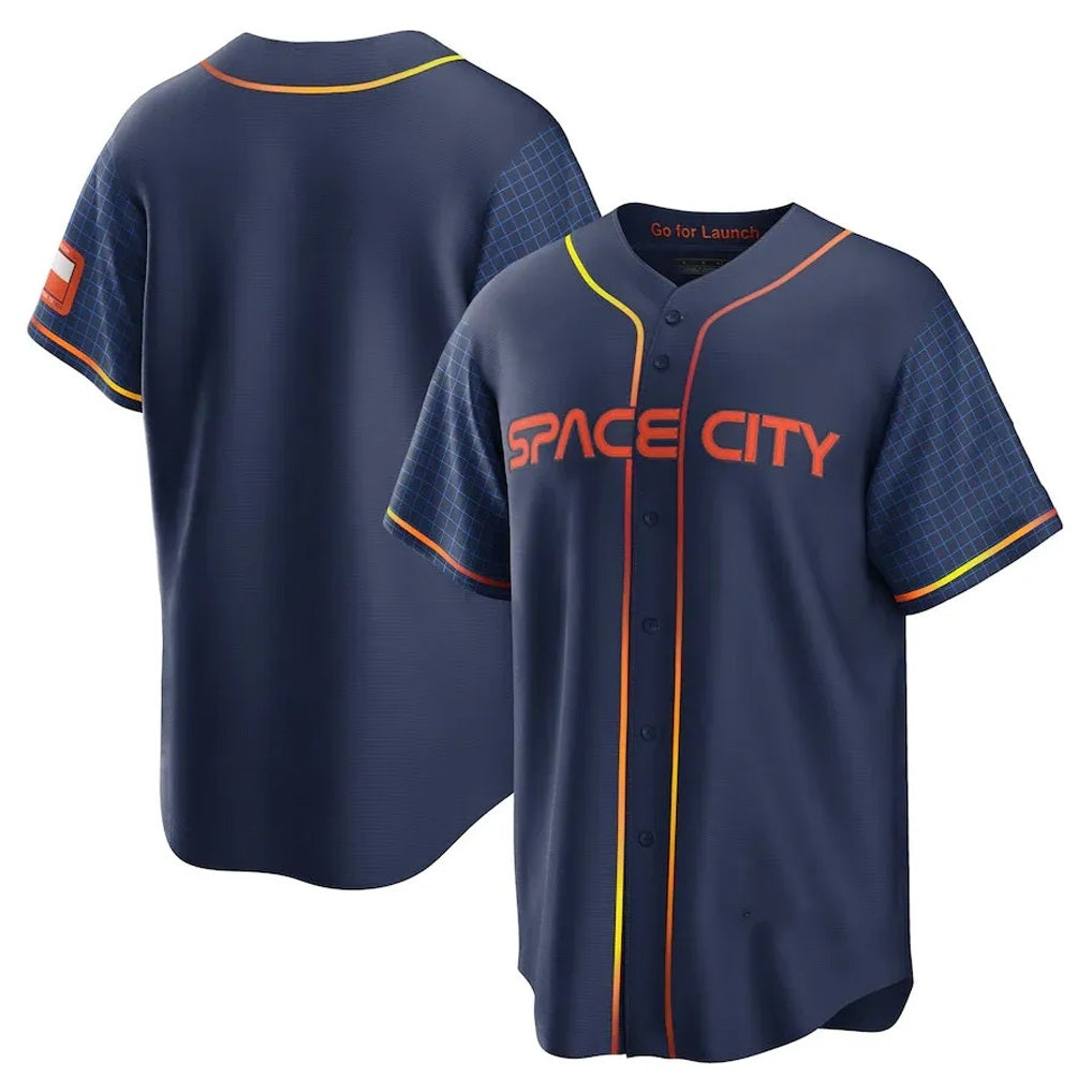 Houston Astros Blank Player Navy Fotopoulosg City Connect Home Game Stitched Jerseys