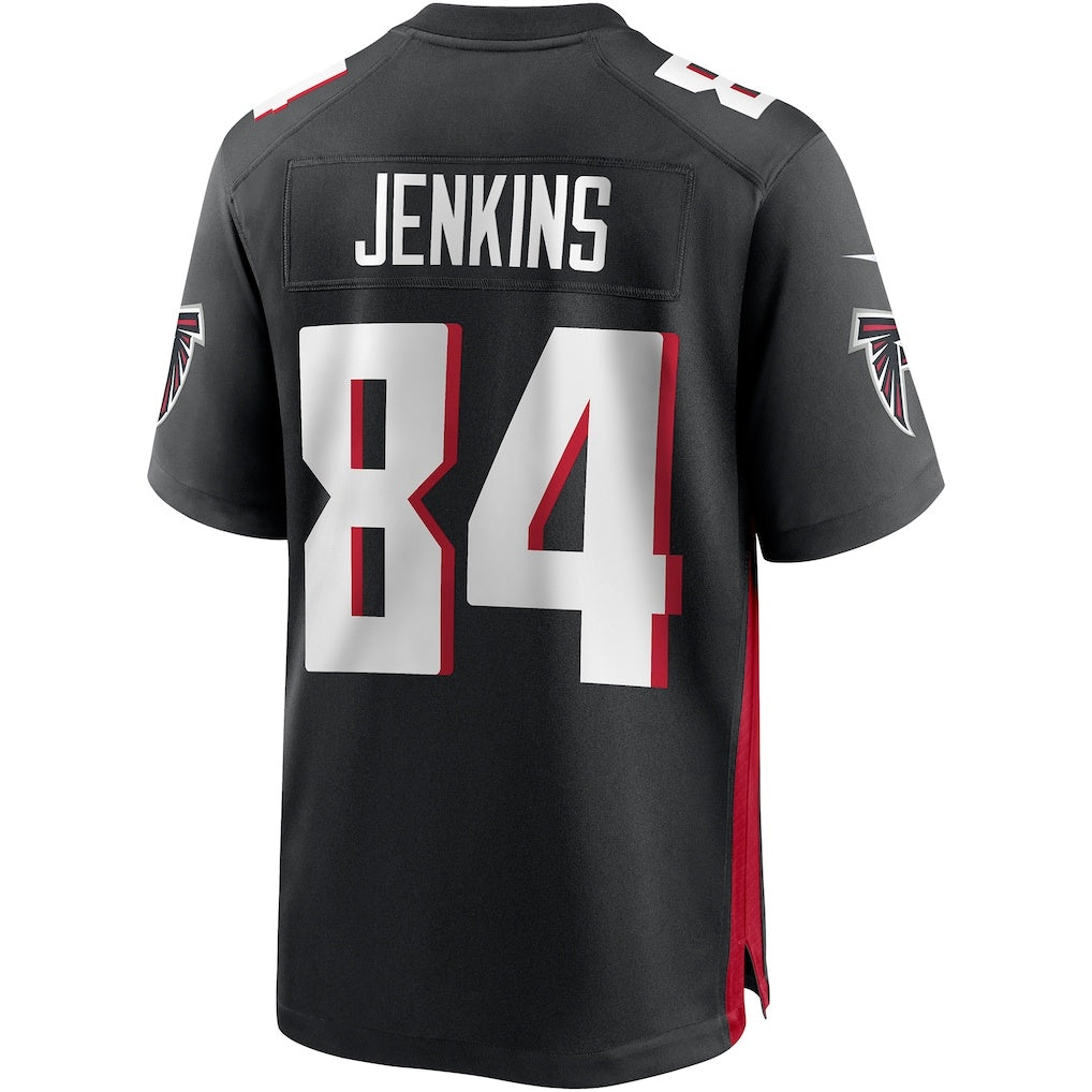A.Falcons #84 Alfred Jenkins Black Fotopoulosg Game Retired Player Jersey