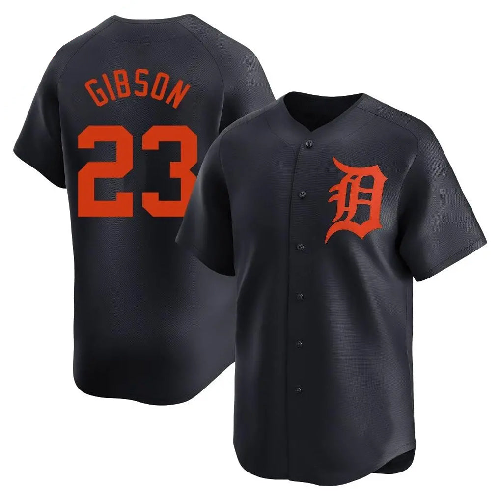 Detroit Tigers #23 Kirk Gibson Player Navy Fotopoulosg Home Limited Stitched Jerseys