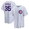 Chicago Cubs #35 Justin Steele White Fotopoulosg Home Replica Jersey
