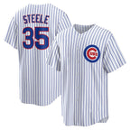 Chicago Cubs #35 Justin Steele White Fotopoulosg Home Replica Jersey