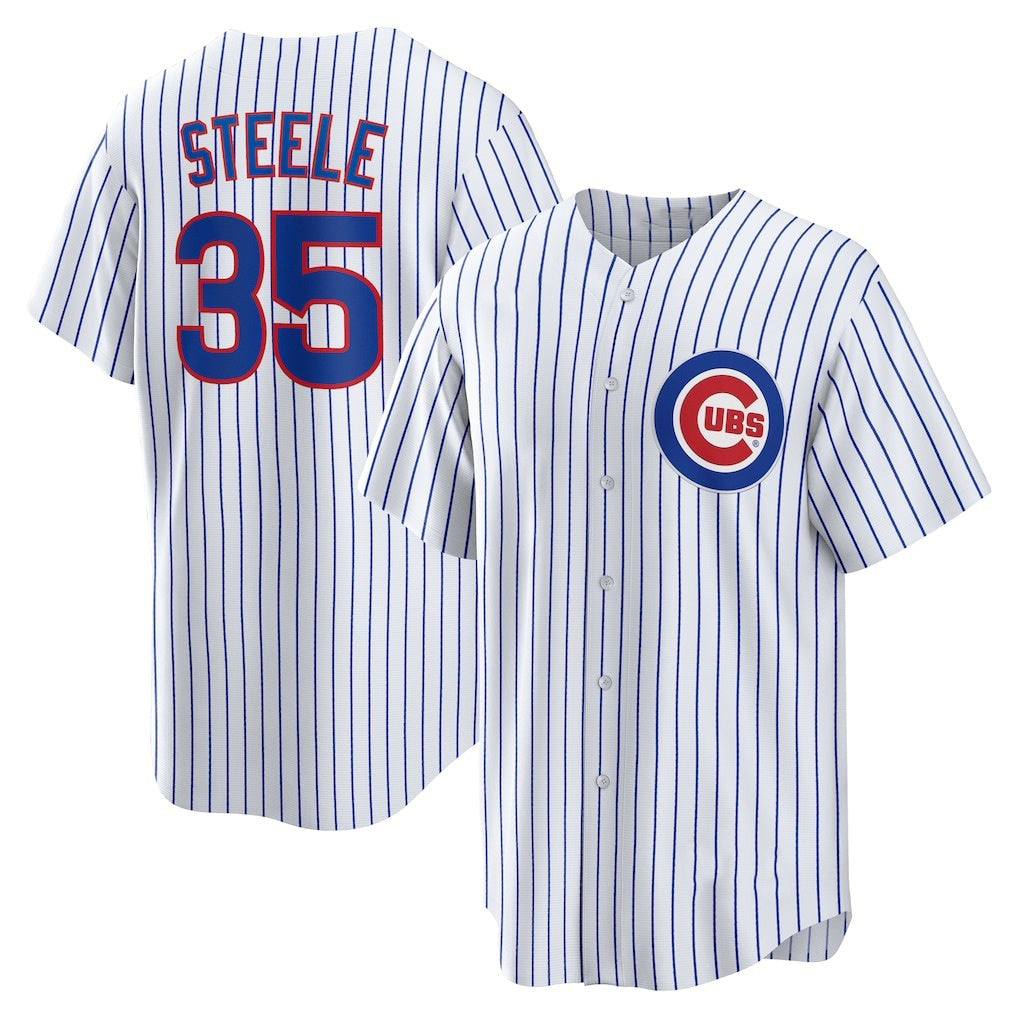 Chicago Cubs #35 Justin Steele White Fotopoulosg Home Replica Jersey