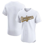 Los Angeles Dodgers Blank Player White Gold Fotopoulosg Limited Elite Home Stitched Jerseys