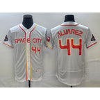 Houston Astros #44 Yordan Alvarez Number White Fotopoulosg 2023 City Connect Flex Base Stitched Jersey 2