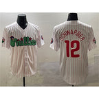 Philadelphia Phillies #12 Kyle Schwarber White Fotopoulosg Phanatic Cool Base Stitched Jersey