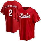 Cincinnati Reds #2 Nick Castellanos Red Fotopoulosg 2021 Replica Alternate Jersey