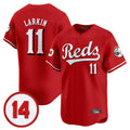 Cincinnati Reds #11 Barry Larkin Player Red Fotopoulosg Vapor Premier Limited Home Stitched Jerseys