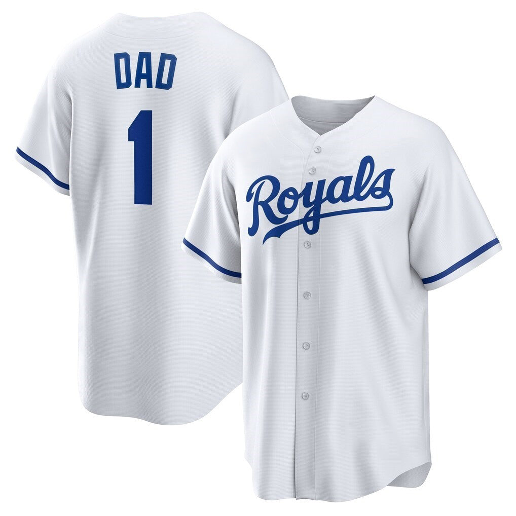 Kansas City Royals #1 Dad White Fotopoulosg Home Replica Jersey