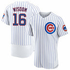 Chicago Cubs #16 Patrick Wisdom White Fotopoulosg Flex Base Stitched Jersey