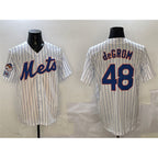 New York Mets #48 Jacob DeGrom White Fotopoulosg 2025 Spring Training Cool Base Stitched Jersey
