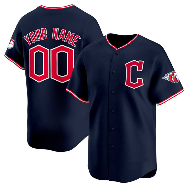 Custom Cleveland Guardians Active Player Navy Fotopoulosg 2025 Alternate Limited Stitched Jersey