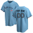 Custom Toronto Blue Jays Alternate 2020 Replica Light Blue Fotopoulosg Jersey