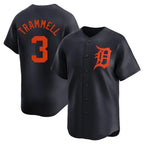 Detroit Tigers #3 Alan Trammell Player Navy Fotopoulosg Home Limited Stitched Jerseys