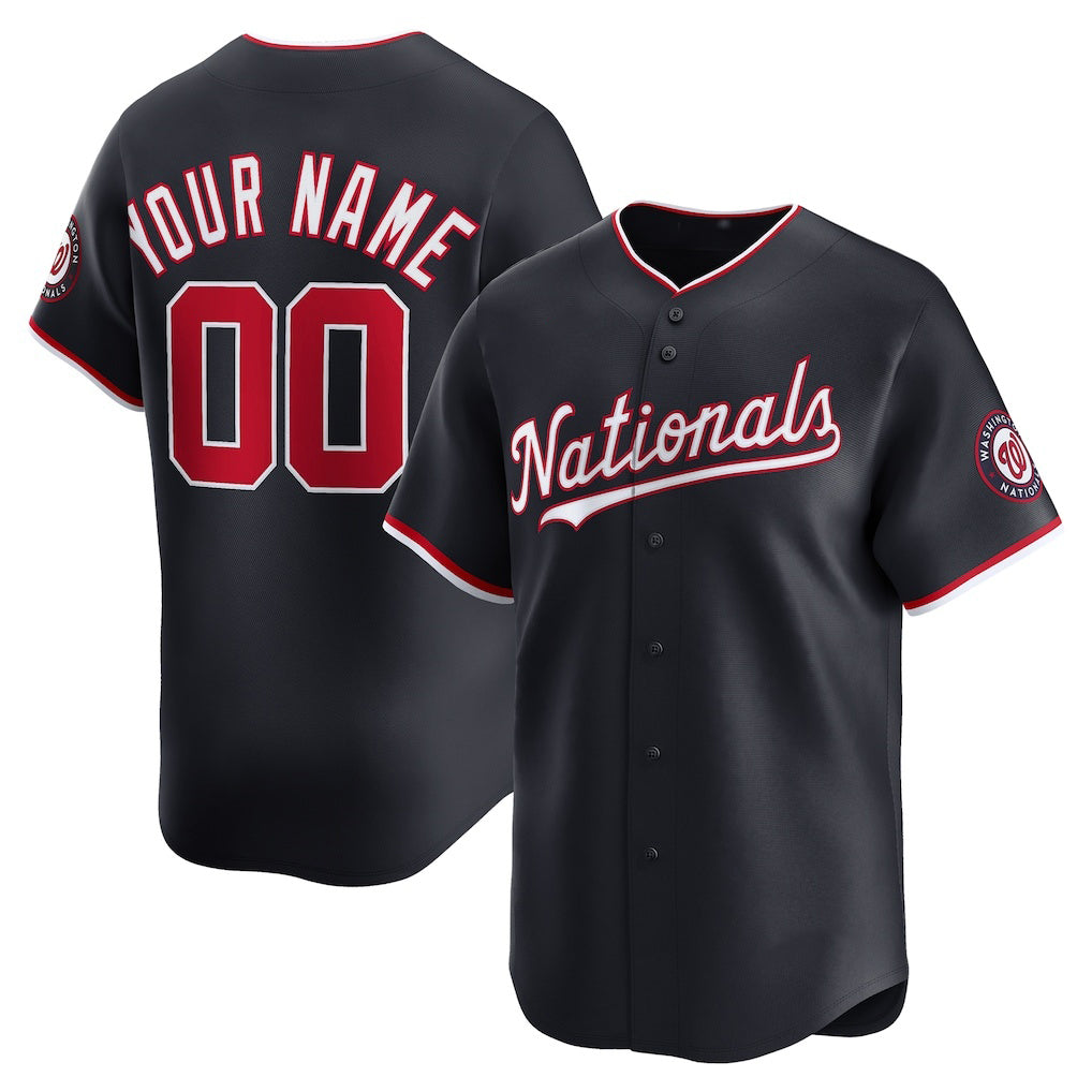 Custom Washington Nationals Navy Fotopoulosg Alternate Limited Jersey