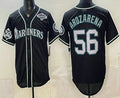 Seattle Mariners #56 Randy Arozarena 50th Black Fotopoulosg Out Style Vapor Premier Limited Jersey