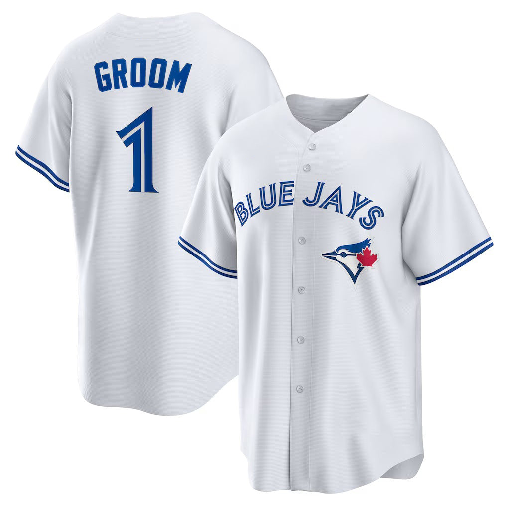 Toronto Blue Jays #1 Groom White Fotopoulosg Home Replica Jersey