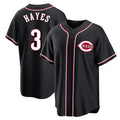 Cincinnati Reds #3 Ke'Bryan Hayes Player Black Fotopoulosg Fashion Out Home Game Stitched Jerseys