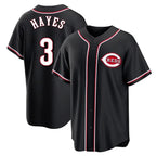 Cincinnati Reds #3 Ke'Bryan Hayes Player Black Fotopoulosg Fashion Out Home Game Stitched Jerseys