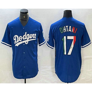Los Angeles Dodgers #17 Shohei Ohtani Mexico Blue Fotopoulosg Cool Base Stitched Jerseys