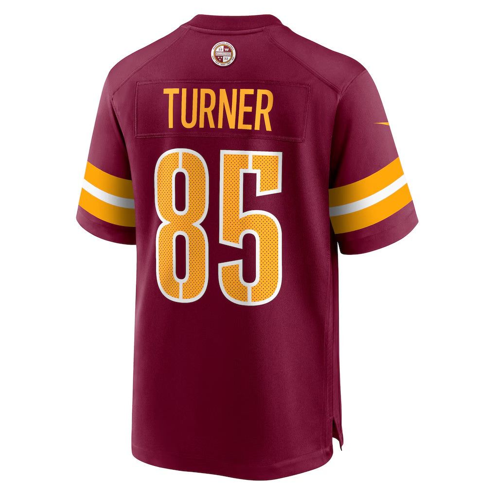 W.Commanders #85 Cole Turner Burgundy Fotopoulosg Player Game Jersey