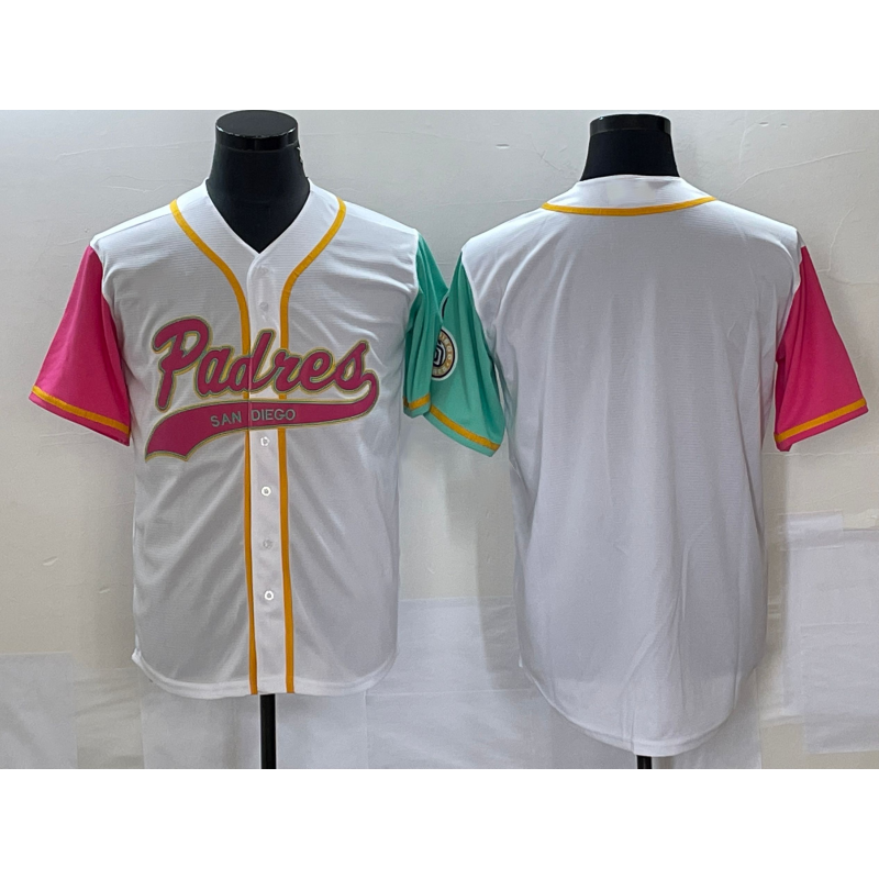San Diego Padres Blank White Fotopoulosg NEW 2023 City Connect Cool Base Stitched Jersey