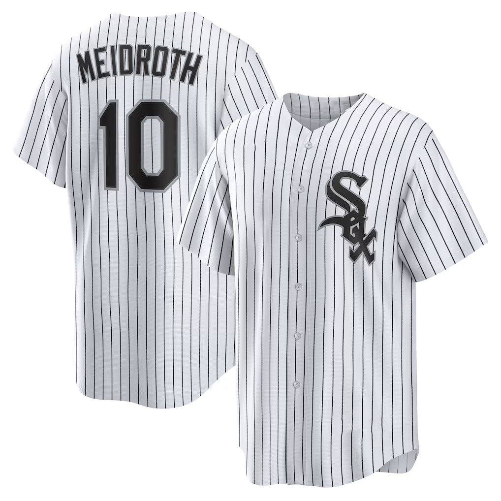 Chicago White Sox #10 Chase Meidroth White Fotopoulosg Home Replica Jersey