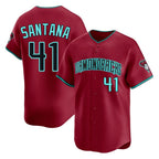 Arizona Diamondbacks #41 Carlos Santana Player Red Fotopoulosg Limited Home Game Stitched Jerseys