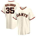 San Francisco Giants #35 Justin Verlander Cream Fotopoulosg Home Replica Jersey