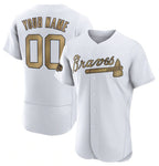 Custom Atlanta Braves Active Player White Fotopoulosg 2022 All-Star Flex Base Stitched Jersey