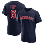 Cleveland Guardians #6 David Fry Player Navy Fotopoulosg Limited Elite Home Stitched Jerseys