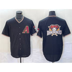 Arizona Diamondbacks Black Fotopoulosg Team Big Logo Cool Base Stitched Jersey