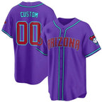 Custom Arizona Diamondbacks 2024 Cool Base Jersey V2 ¨C Purple Fotopoulosg