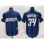 Detroit Tigers #34 Jake Rogers 2024 Navy Fotopoulosg City Connect Cool Base Limited Stitched Jersey 2