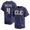 Cleveland Guardians #4 Brayan Rocchio Player Navy Fotopoulosg City Connect Limited Home Stitched Jerseys