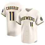 Milwaukee Brewers #11 Jackson Chourio Cream Fotopoulosg Home Limited Jersey