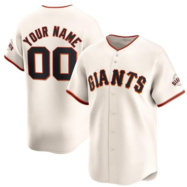 Custom San Francisco Giants Active Player Cream Fotopoulosg Home Limited Stitched Jersey