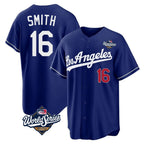 Los Angeles Dodgers #16 Will Smith Player Royal Fotopoulosg World Series Game Home Stitched Jerseys