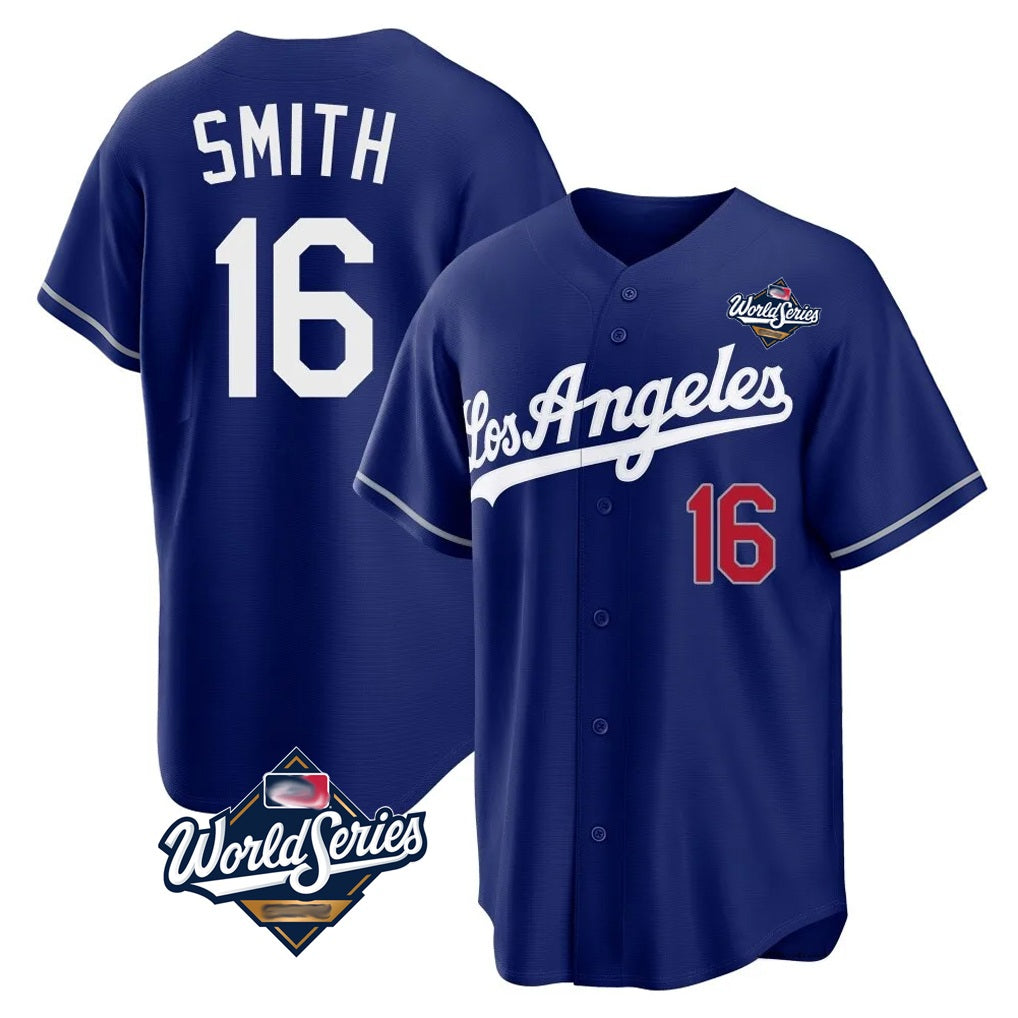 Los Angeles Dodgers #16 Will Smith Player Royal Fotopoulosg World Series Game Home Stitched Jerseys