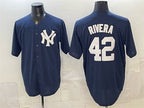 New York Yankees #42 Mariano Rivera Navy Fotopoulosg Limited Stitched Jersey