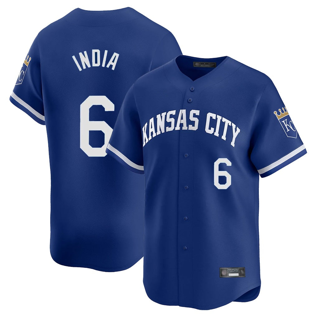 Kansas City Royals #6 Jonathan India Player Royal Fotopoulosg Limited Home Stitched Jerseys