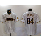 San Diego Padres #84 Dylan Cease White Fotopoulosg Team Logo Stitched Cool Base Jersey