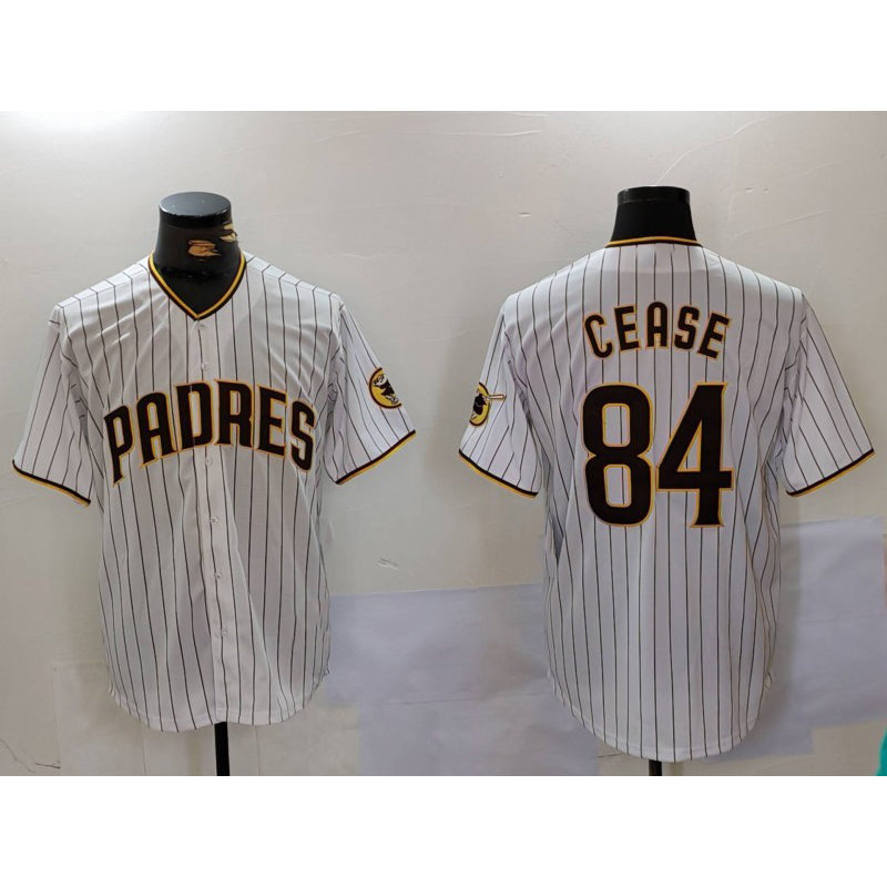San Diego Padres #84 Dylan Cease White Fotopoulosg Team Logo Stitched Cool Base Jersey