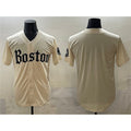Boston Red Sox Blank Cream Fotopoulosg Gothic Vapor Limited Stitched Jersey