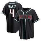 Arizona Diamondbacks #4 Ketel Marte Player Black Fotopoulosg Home Game Stitched Jerseys